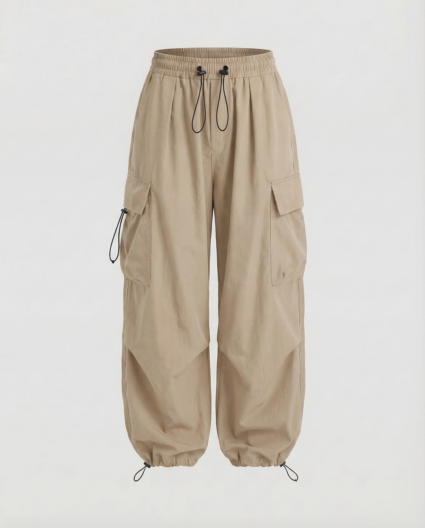 Women's Cargo Pants Oversize - Apricot colorway
