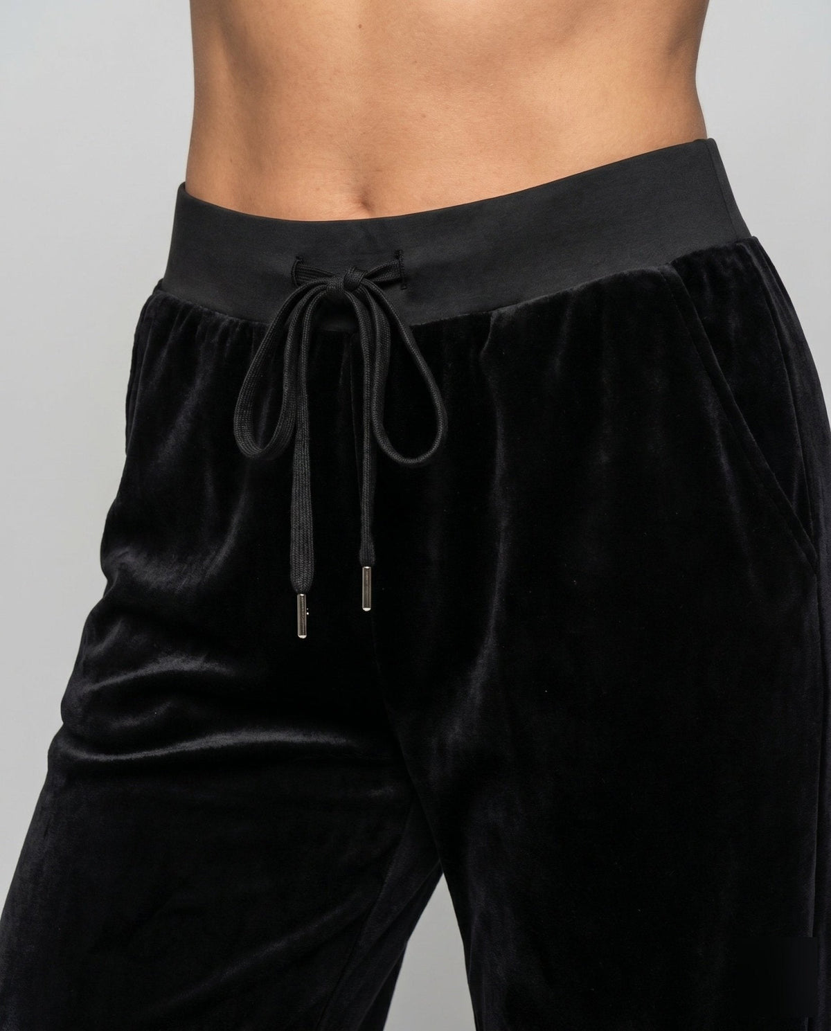 Women's casual and elegant velour trousers with wide leg - Chichicherry