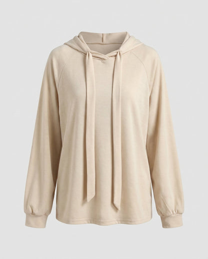 Women's casual hoodie with wide sleeves and drawstring - Chichicherry