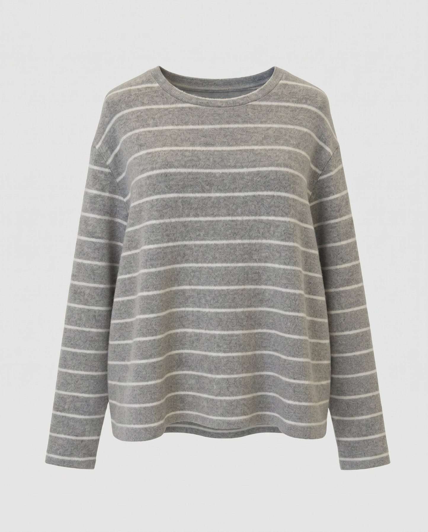 Women's casual knit sweater with fashionable stripe pattern - Chichicherry