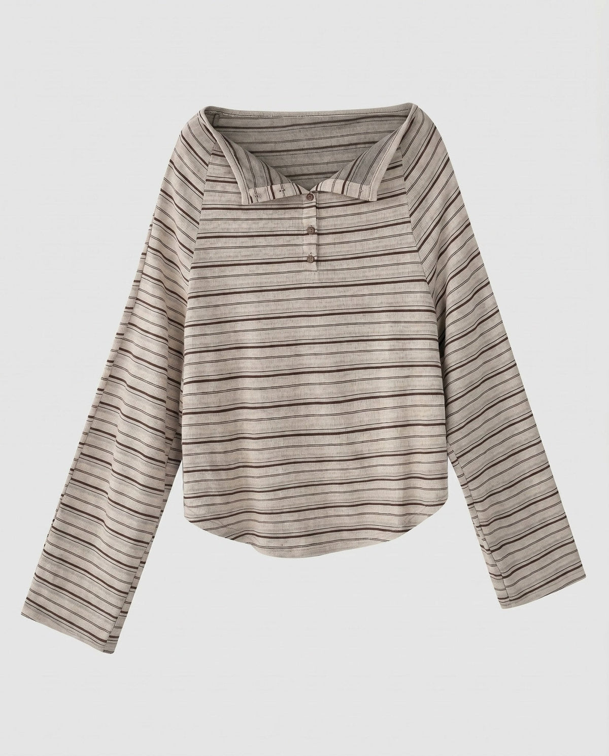 Women's Casual Long Sleeve Blouse with Collar - Chichicherry