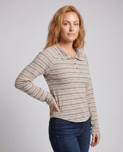 Women's Casual Long Sleeve Blouse with Collar - Chichicherry