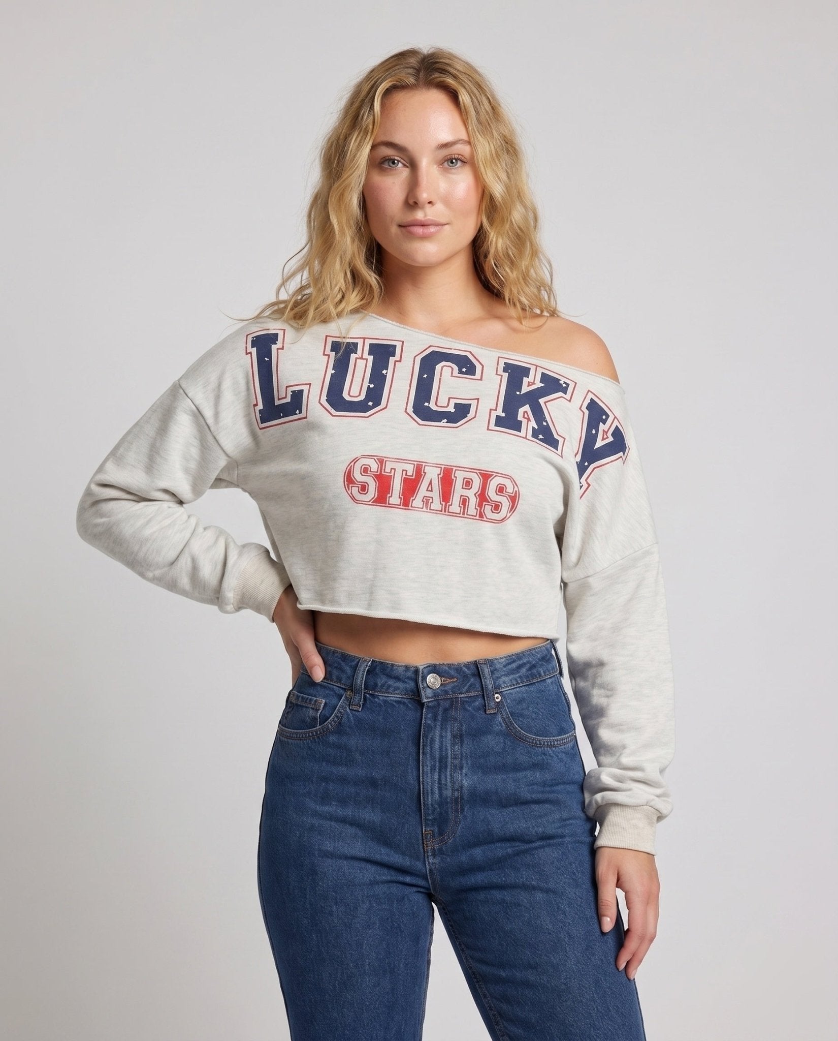 Women's casual off-shoulder sweatshirt - Chichicherry