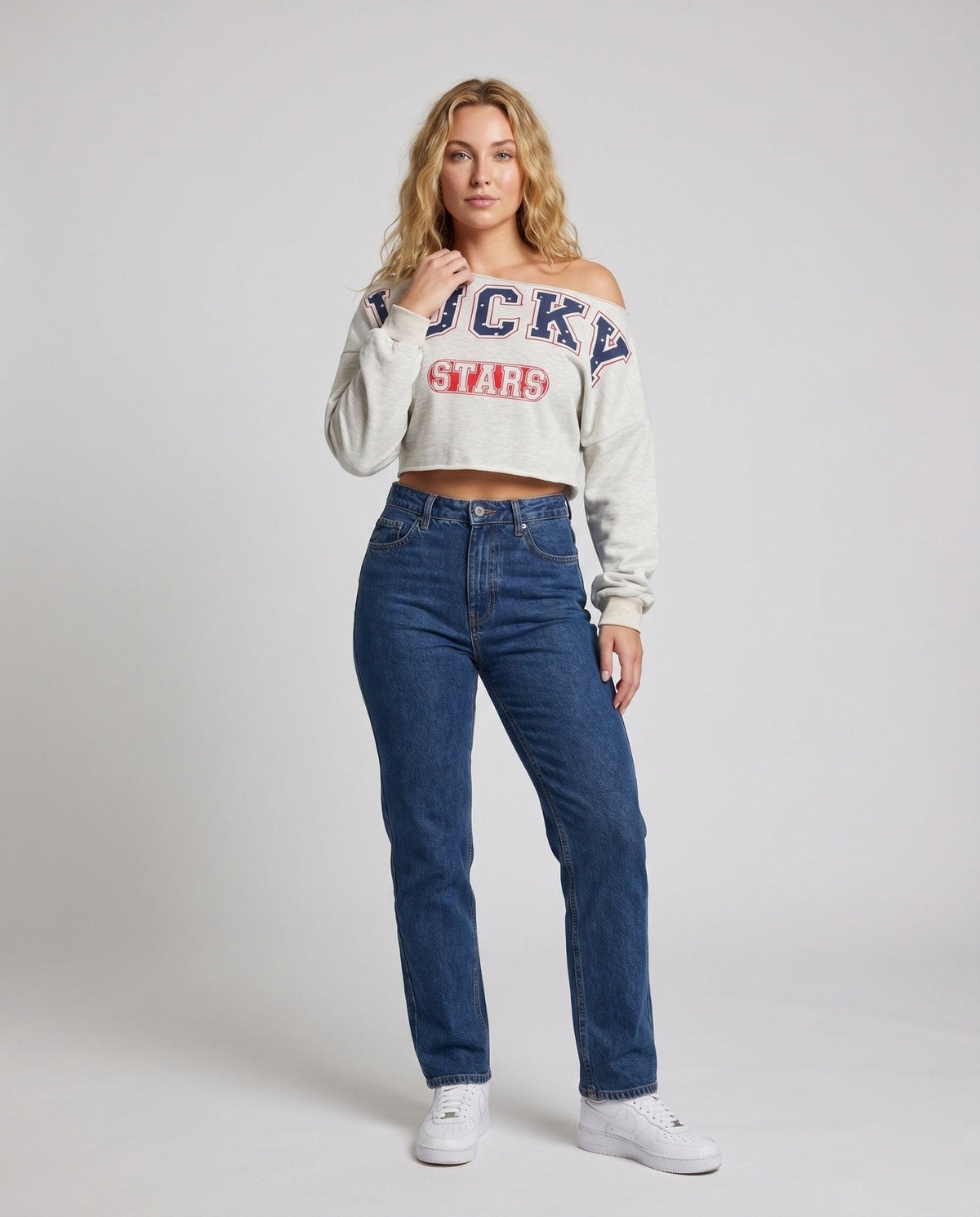 Women's casual off-shoulder sweatshirt - Chichicherry