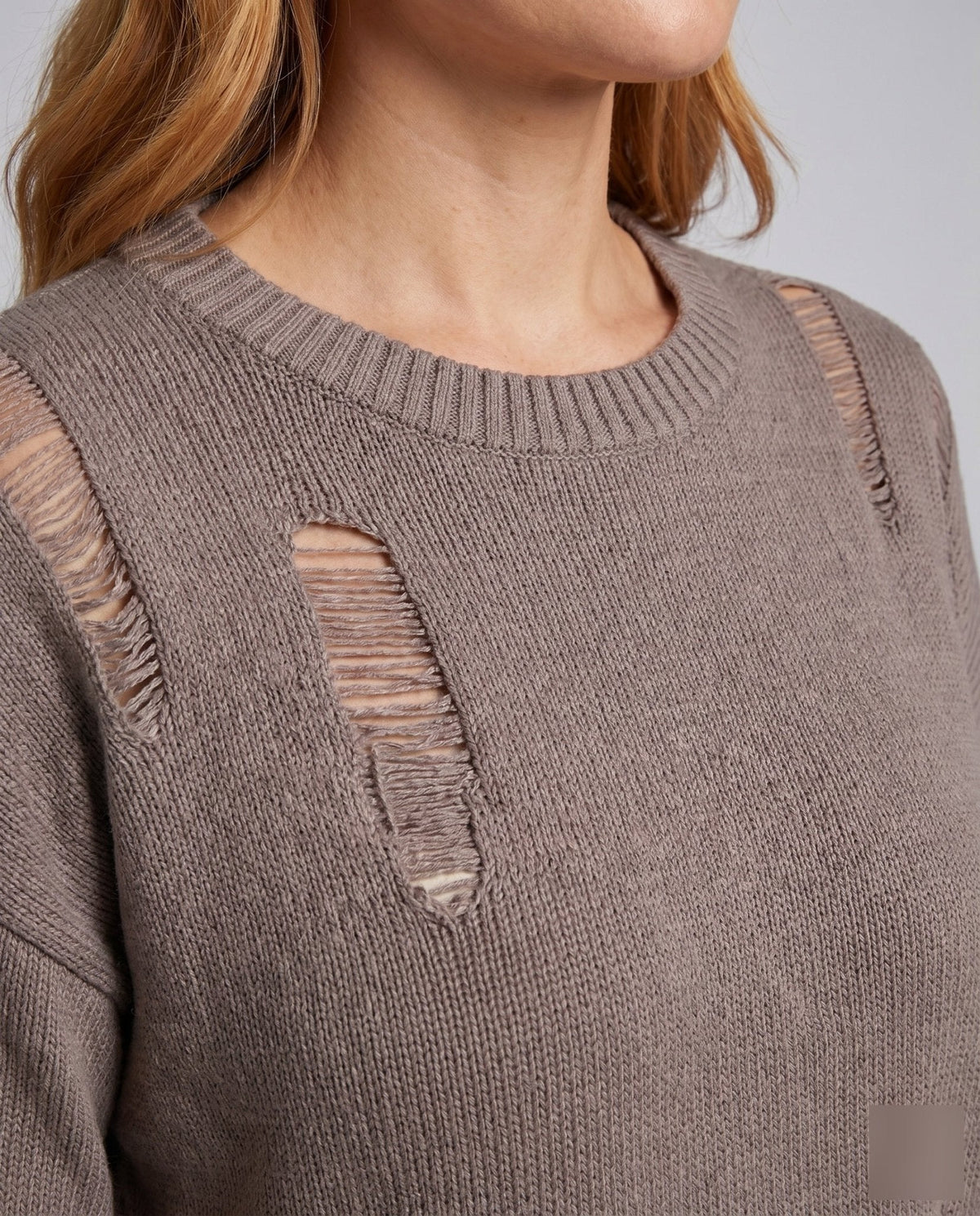 Women's casual sweater with stylish cut-out details - Chichicherry