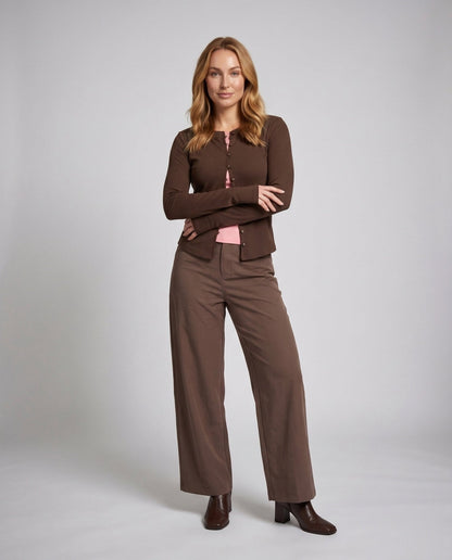 Women's elegant long sleeve blouse with fine button details - Chichicherry