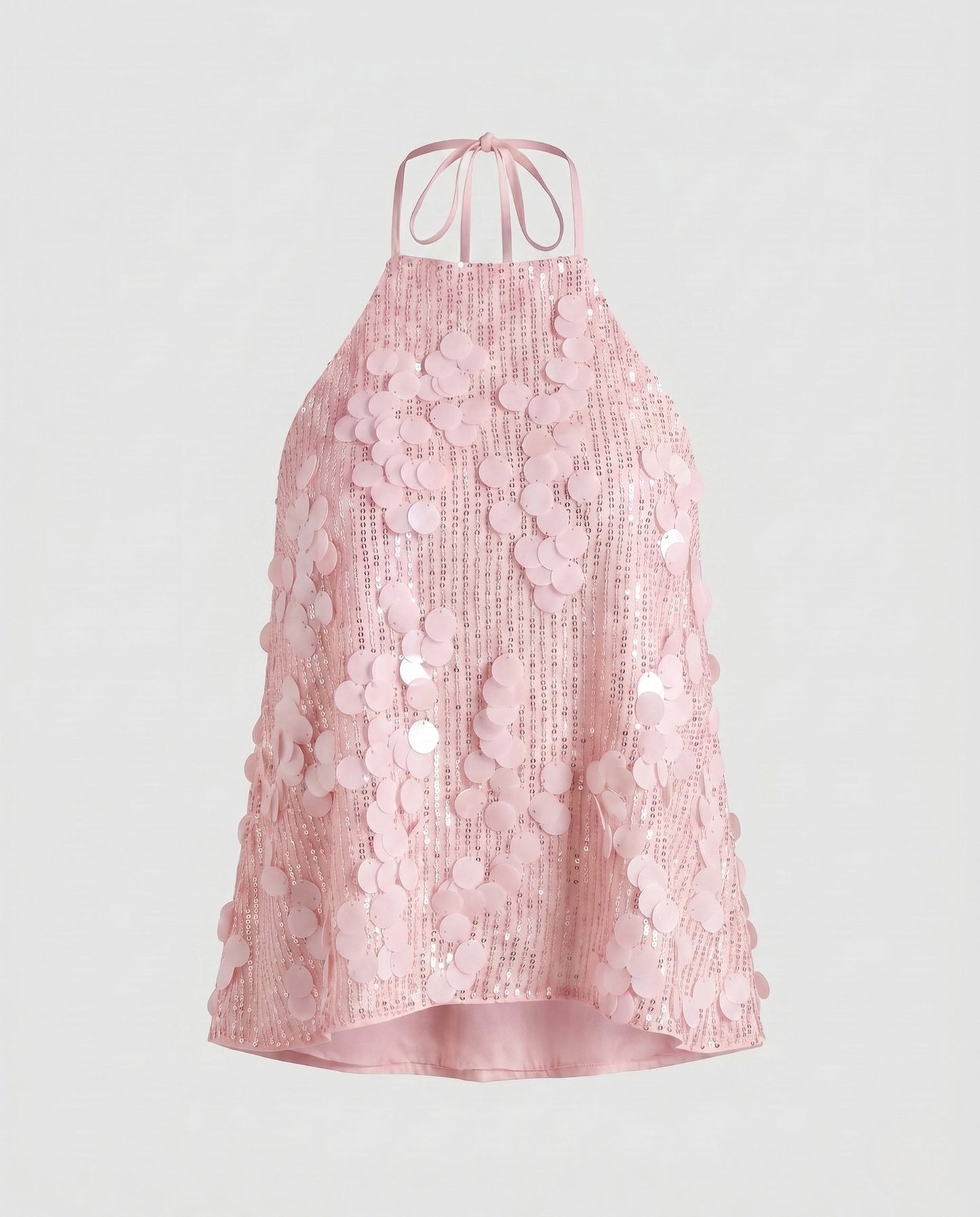 Women’s Festive Top with Glittering Sequins - Pink colorway
