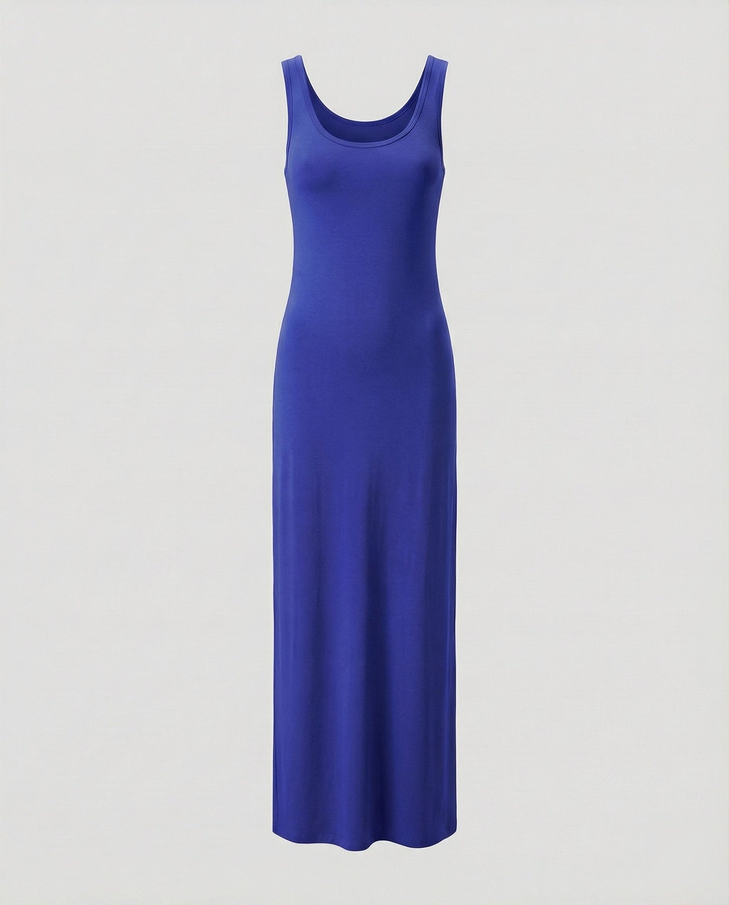 Women's Form-Stable Stretch Jersey Column Maxi Dress - Blue colorway