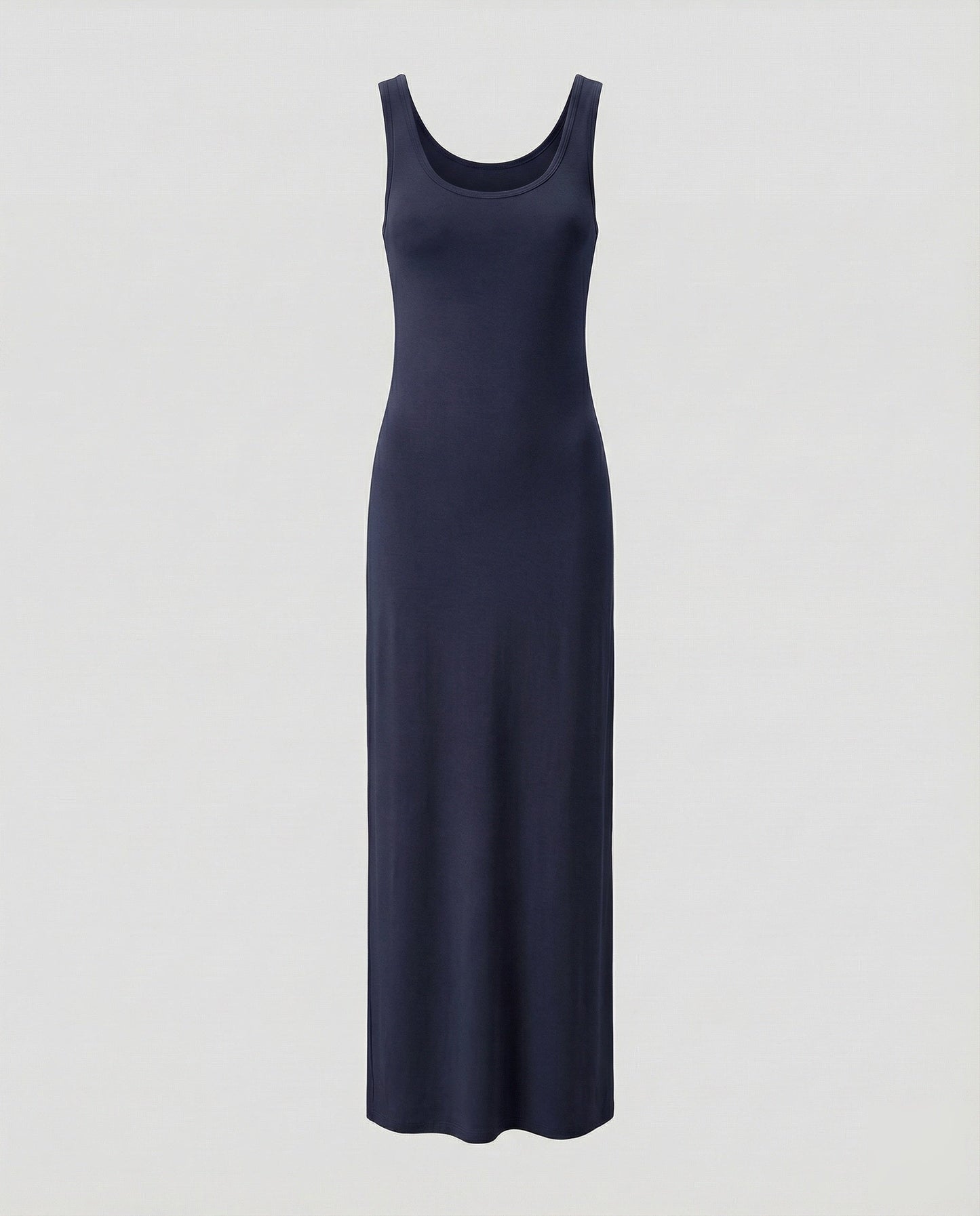 Women's Form-Stable Stretch Jersey Column Maxi Dress - Dark Blue colorway