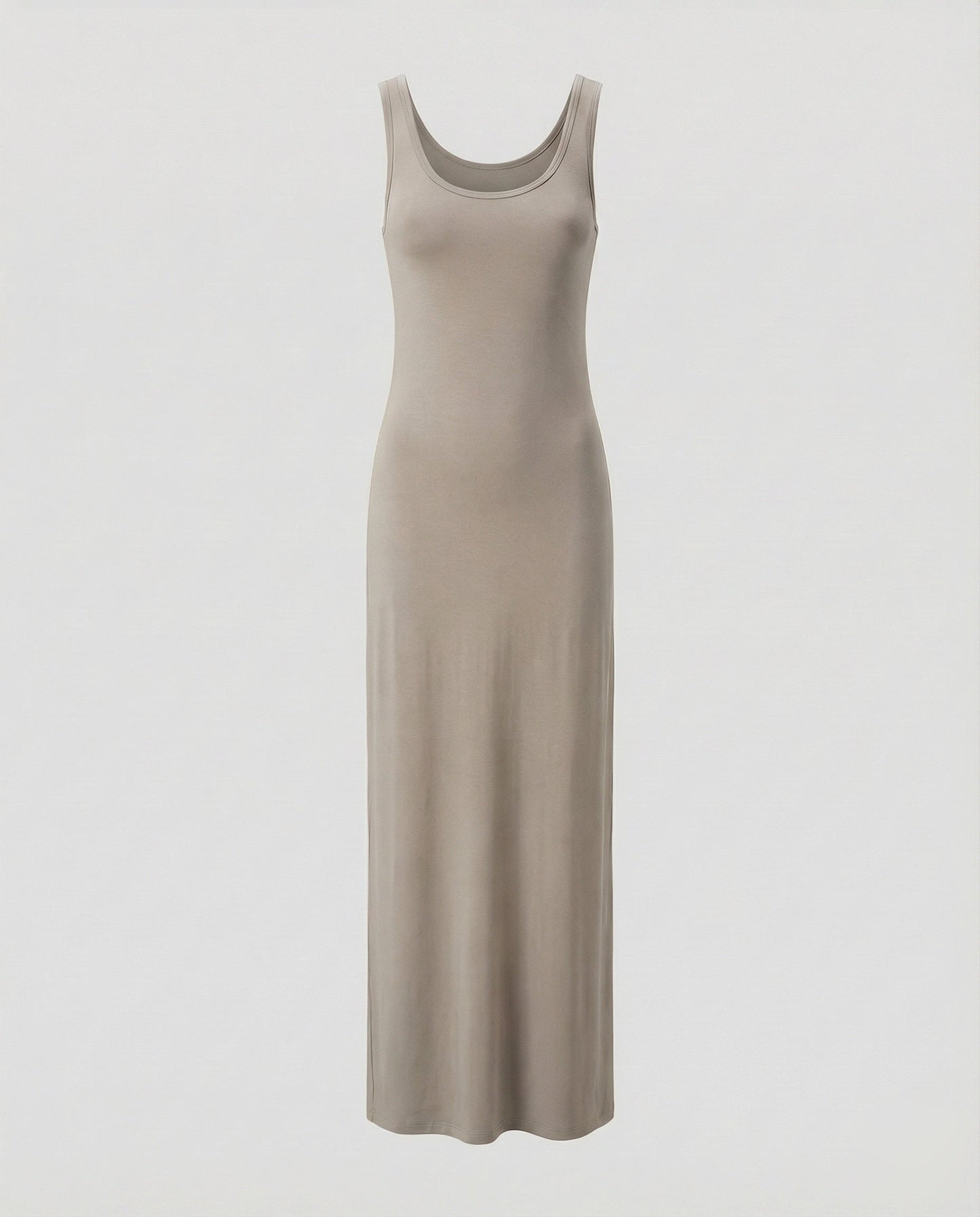 Women's Form-Stable Stretch Jersey Column Maxi Dress - Grey colorway