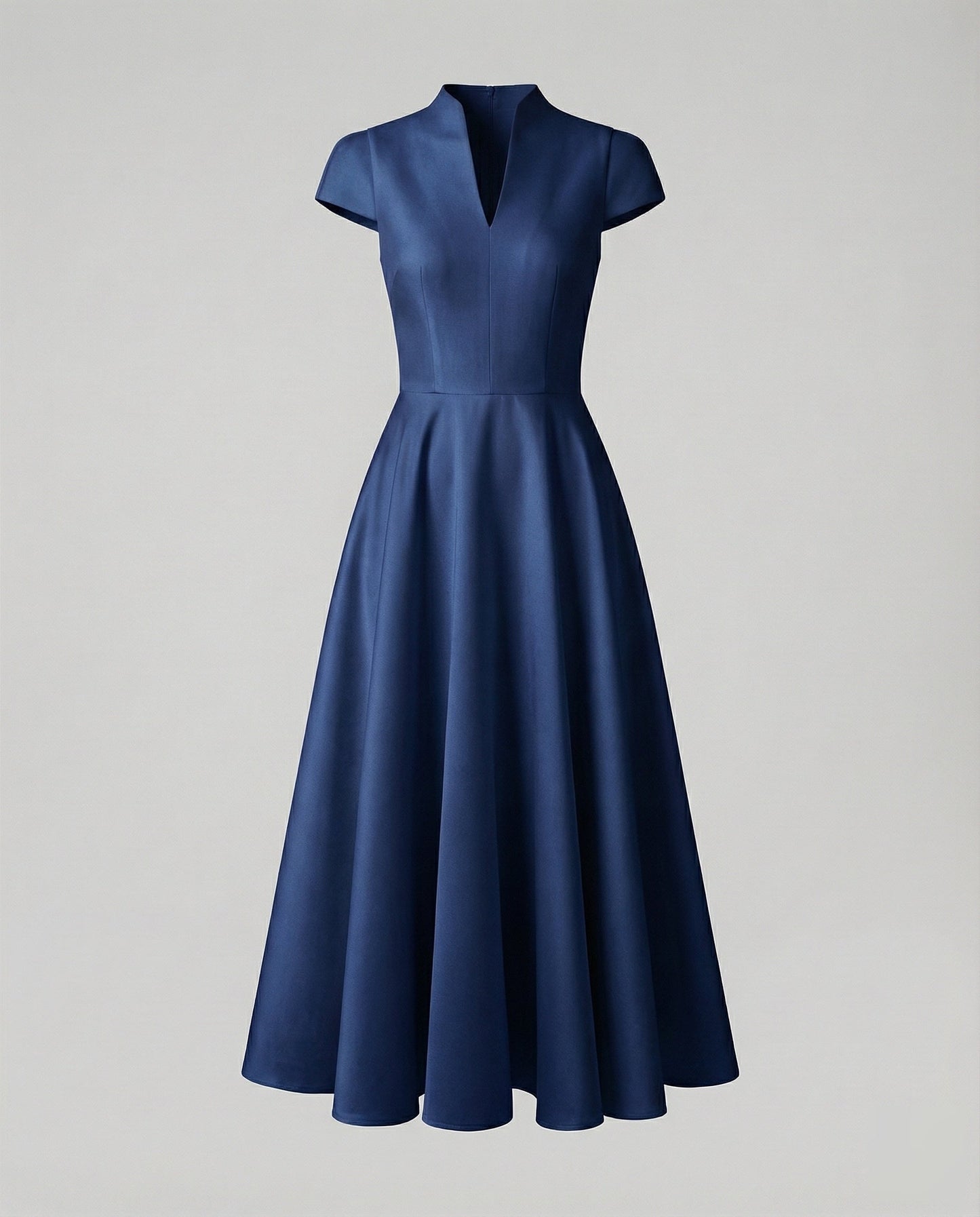 Women's Formal Corset Style Civil Registry Dress - Dark Blue colorway