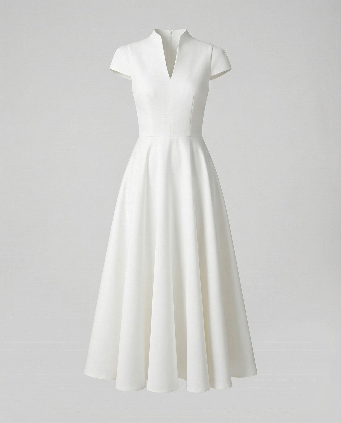 Women's Formal Corset Style Civil Registry Dress - White colorway