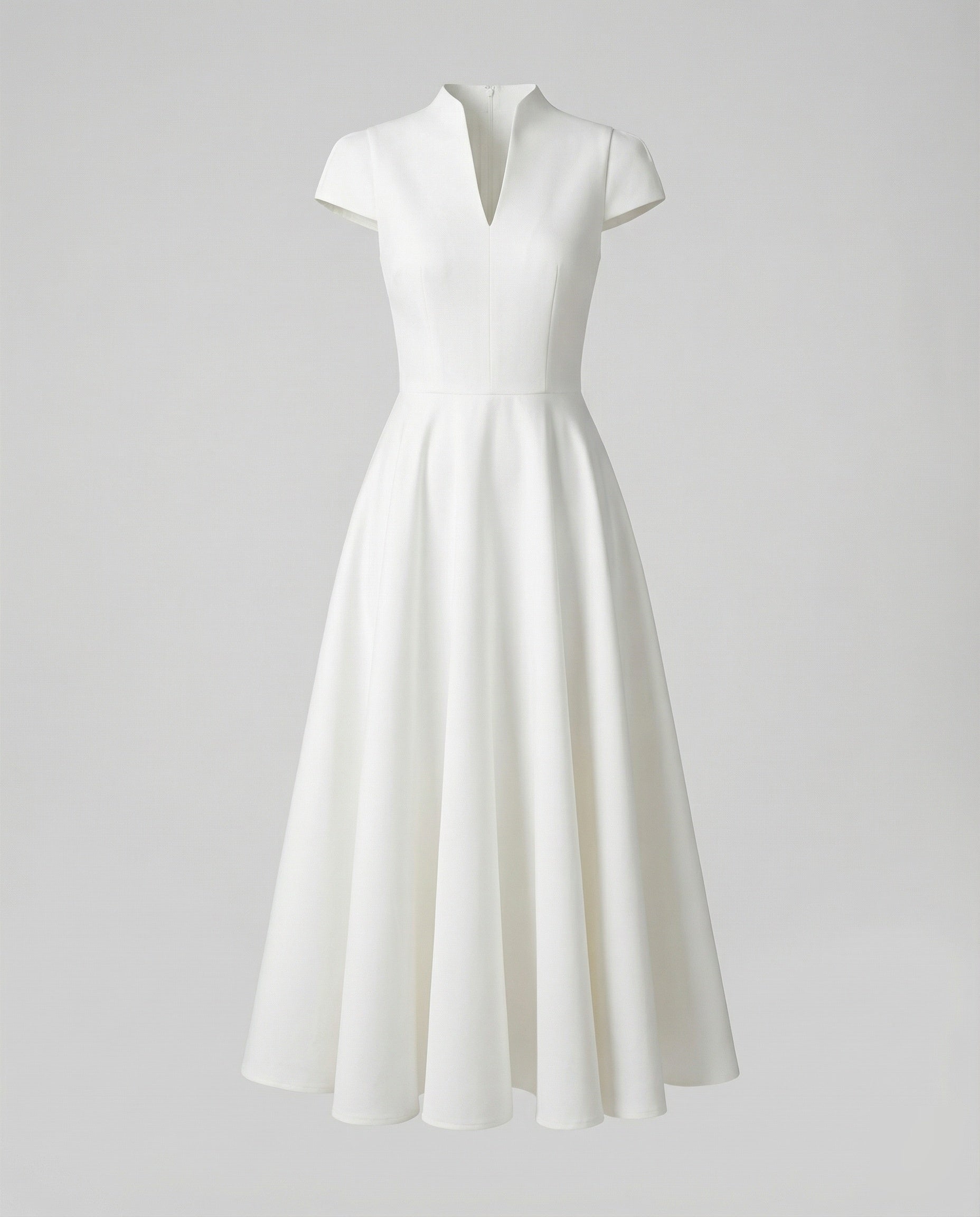 Women's Formal Corset Style Civil Registry Dress - White colorway