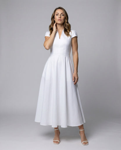 Women's Formal Corset Style Civil Registry Dress - front view