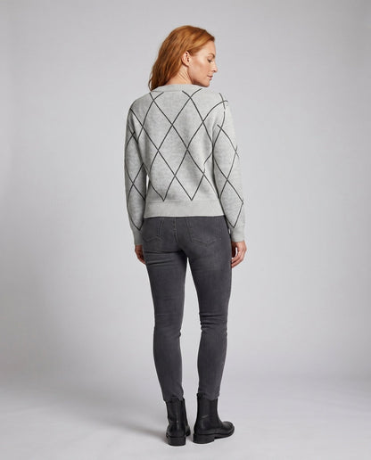 Women's knit sweater with stylish bow details - Chichicherry