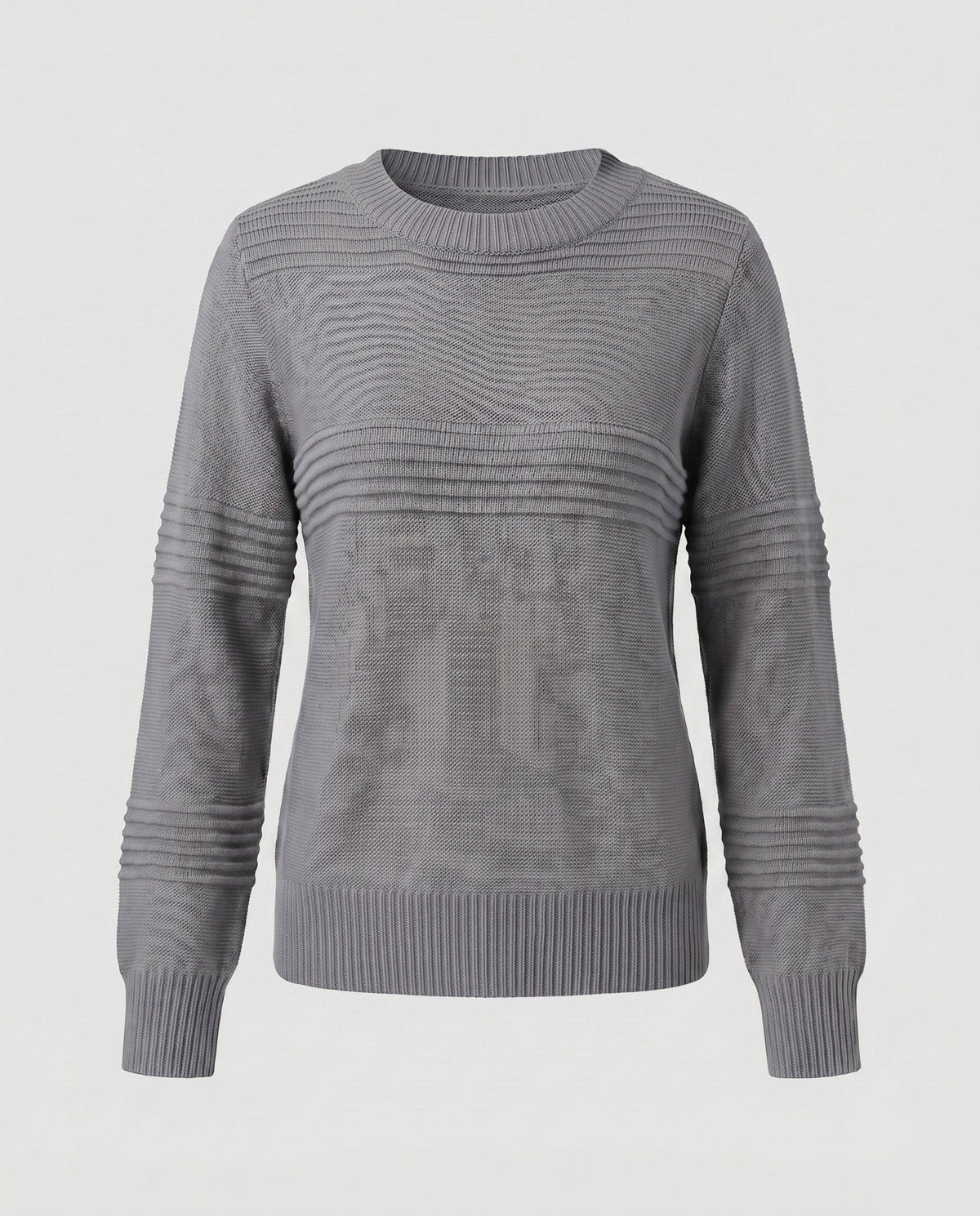 Women's knitted sweater with textured pattern and loose fit - Chichicherry