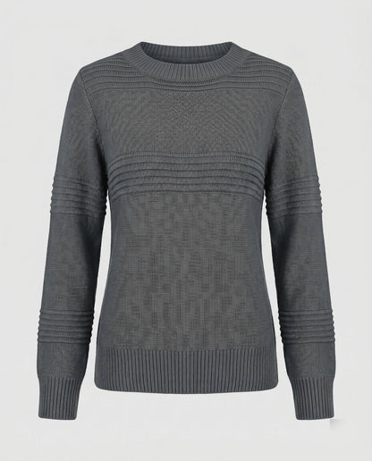 Women's knitted sweater with textured pattern and loose fit - Chichicherry