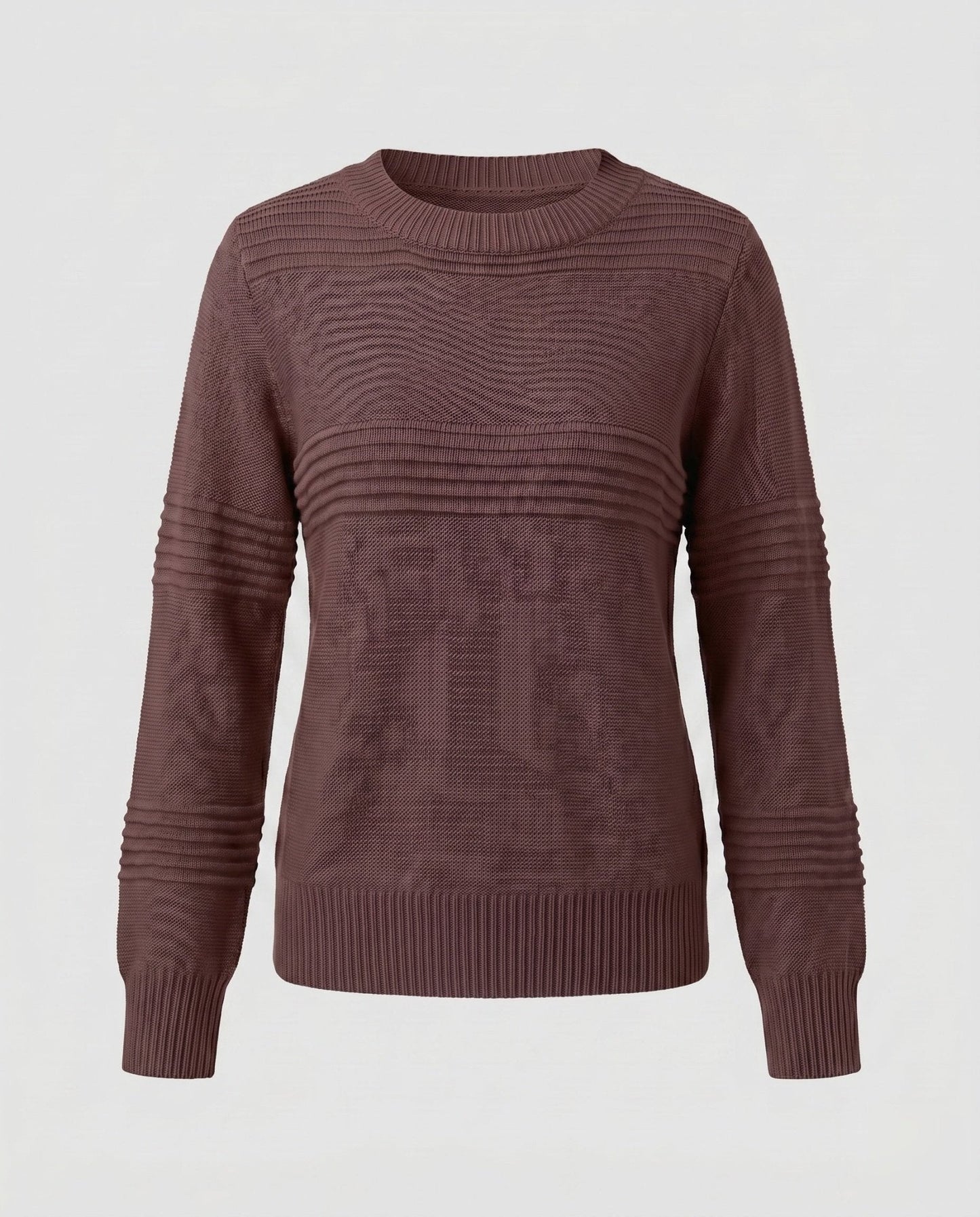Women's knitted sweater with textured pattern and loose fit - Chichicherry