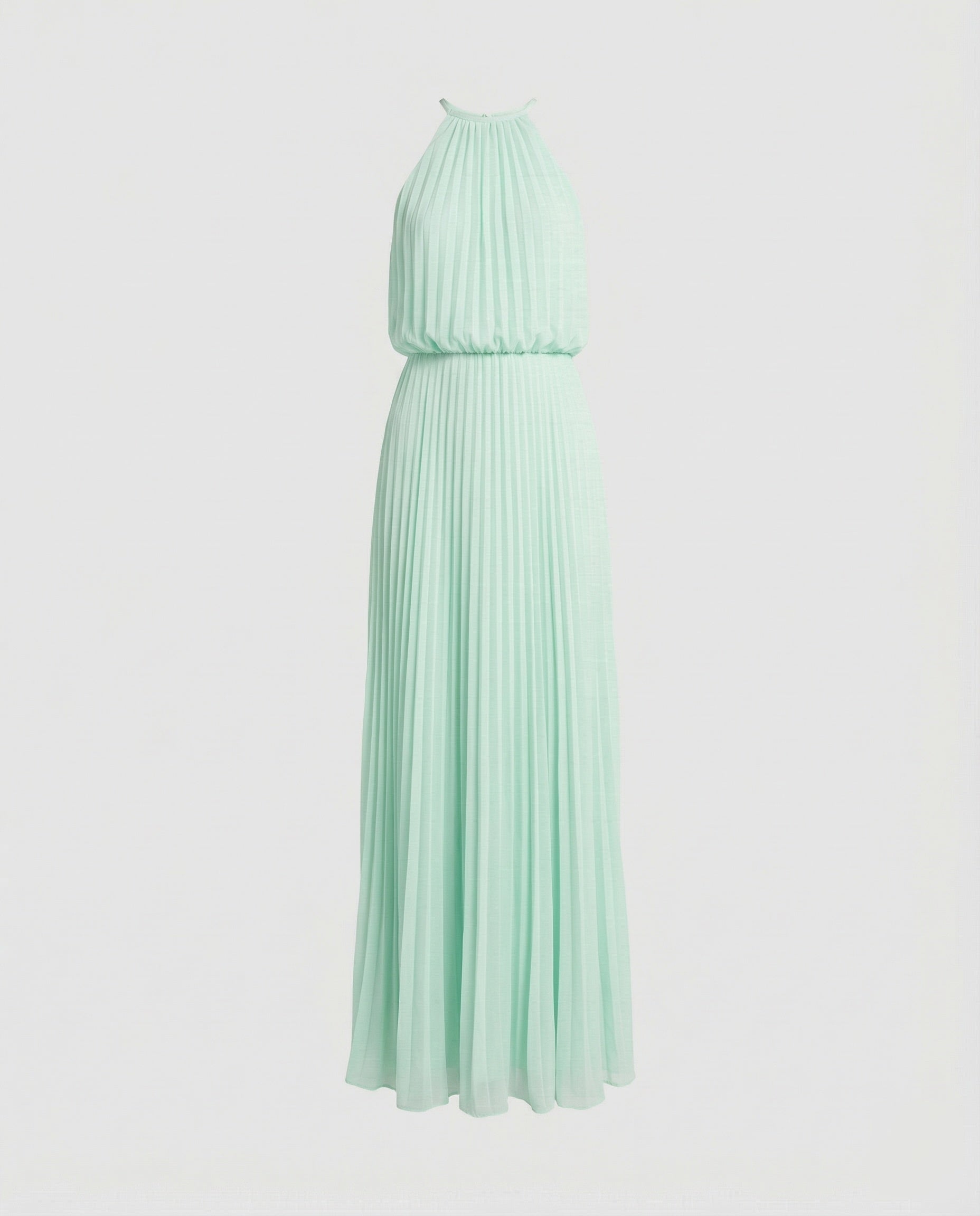 Women's Long Pleated Gala Maxi Dress - Light Blue colorway