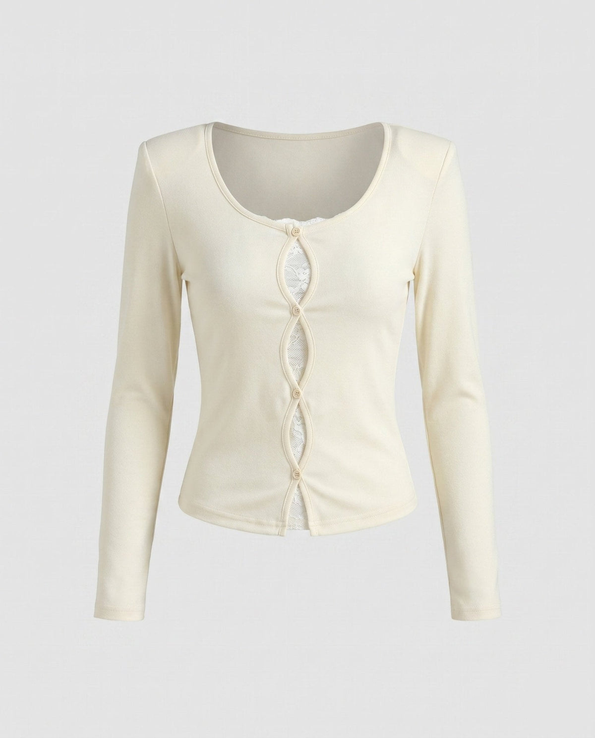 Women's Long Sleeve Blouse with Refined Button Details - Chichicherry