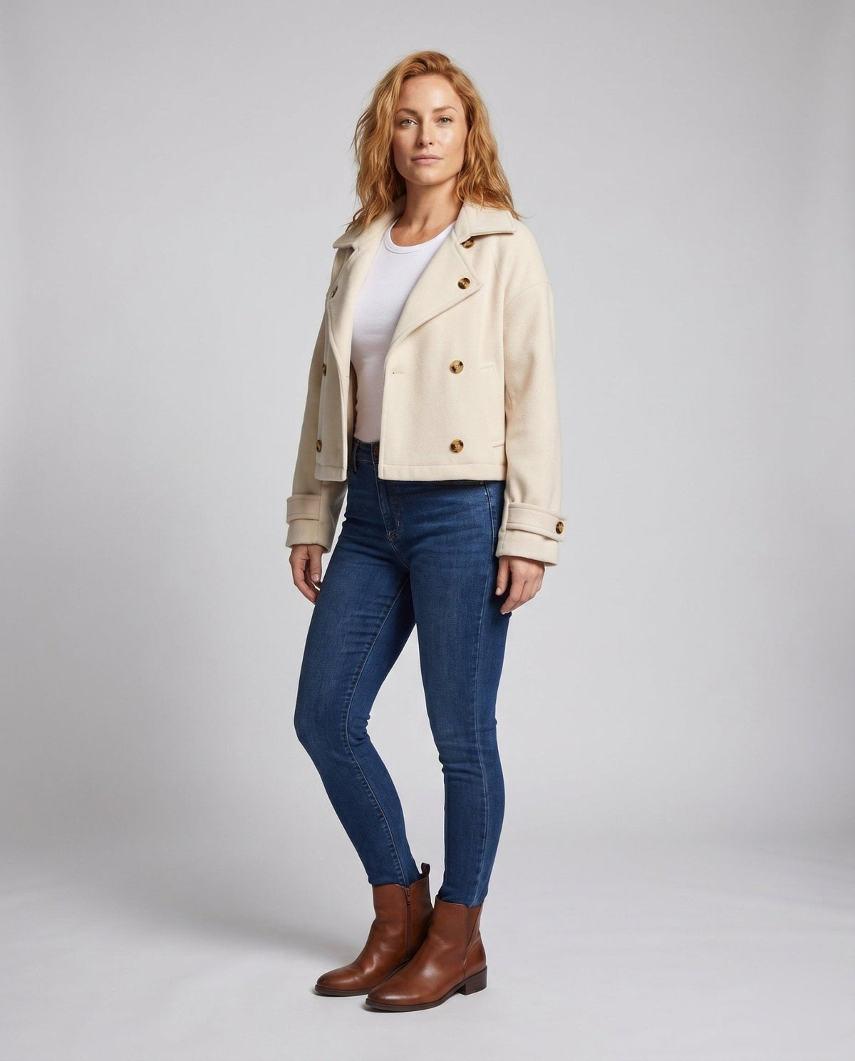 Women’s long sleeve jacket with double button placket and softly padded lining - Chichicherry