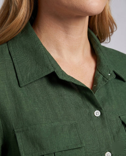 Women’s Long Sleeve Shirt Dress with Fitted Ties Belt - Chichicherry