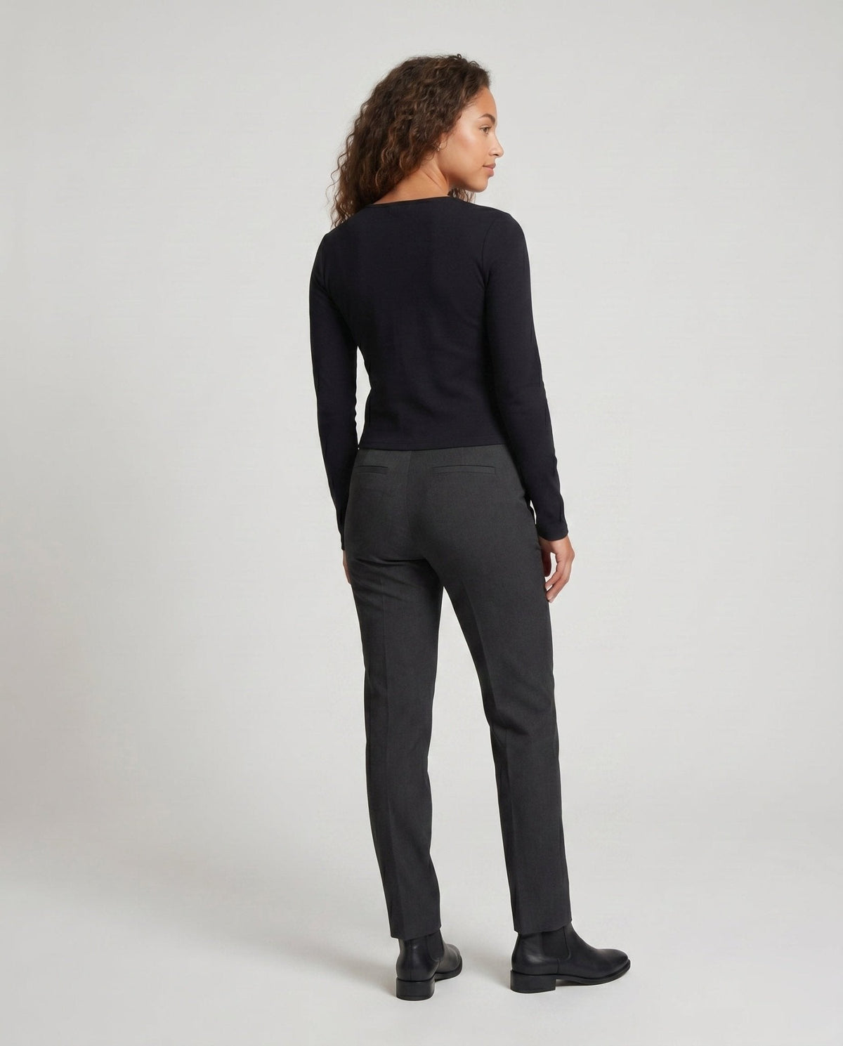 Women’s long-sleeve shirt with unique neckline and polka dot design - Chichicherry
