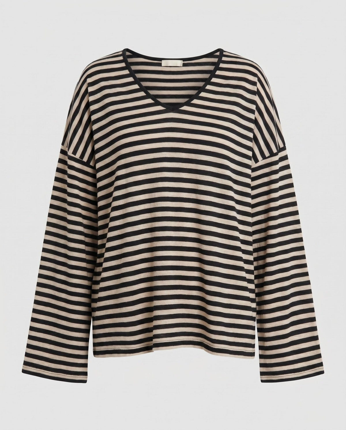 Women's Long Sleeve T-Shirt with Modern Stripe Pattern - Chichicherry