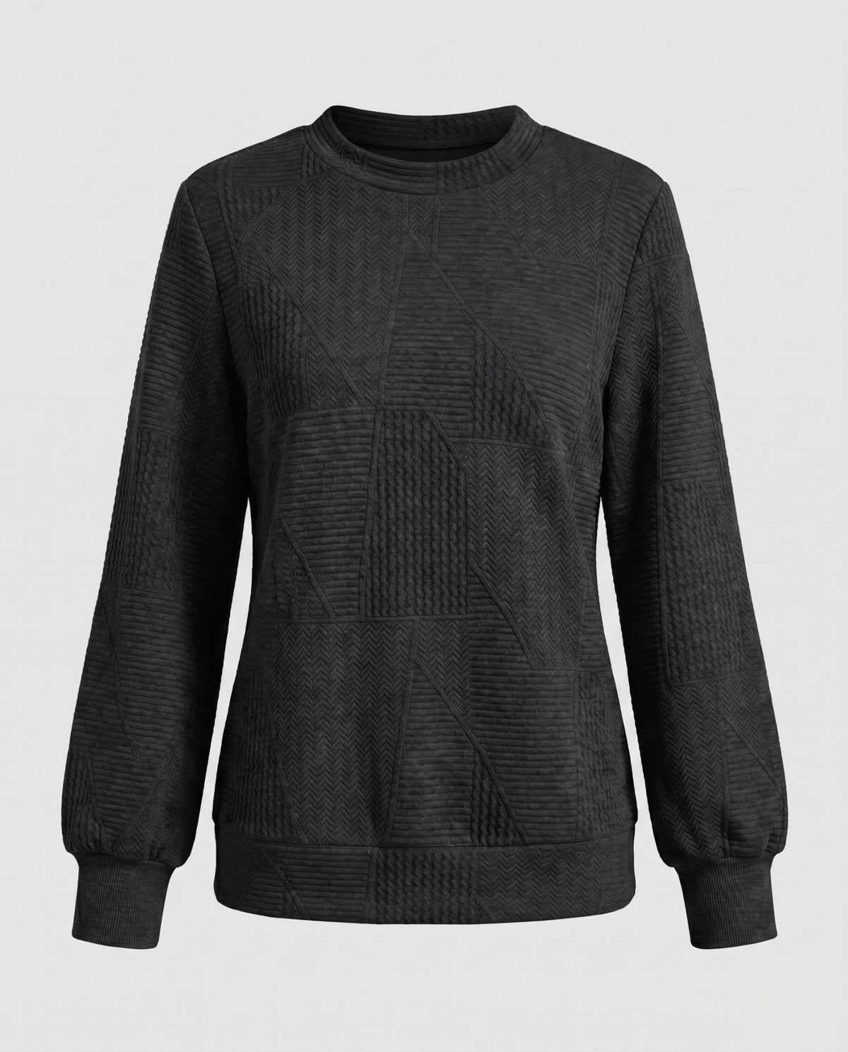 Women's Loose-Fit Pullover with Textured Design - Chichicherry
