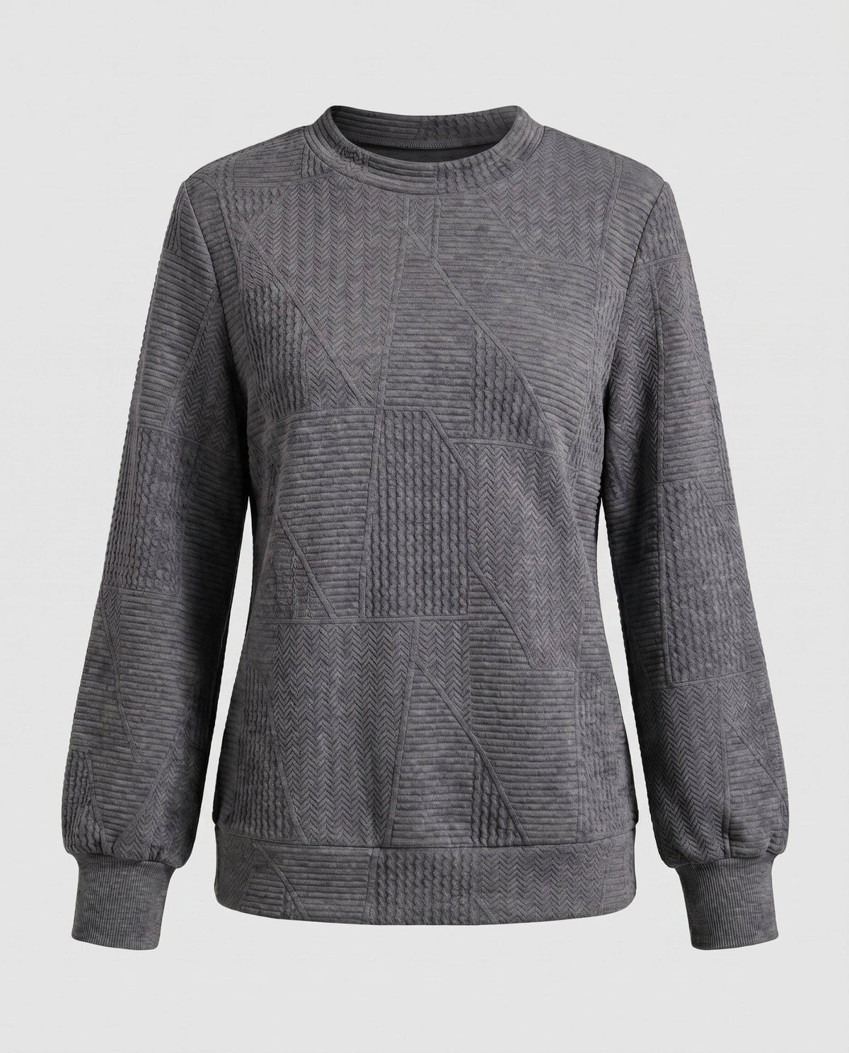 Women's Loose-Fit Pullover with Textured Design - Chichicherry
