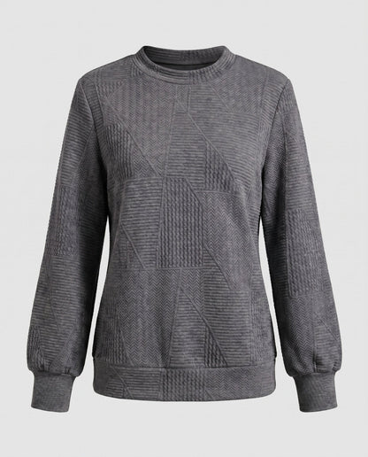Women's Loose-Fit Pullover with Textured Design - Chichicherry