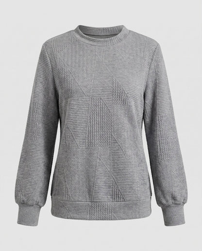 Women's Loose-Fit Pullover with Textured Design - Chichicherry
