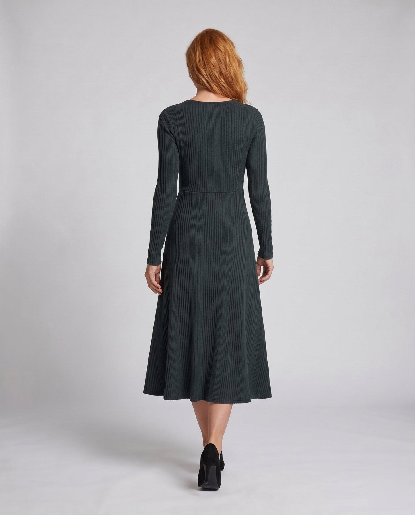 Women's maxi dress with asymmetric hem and elegant cut-out details - Chichicherry
