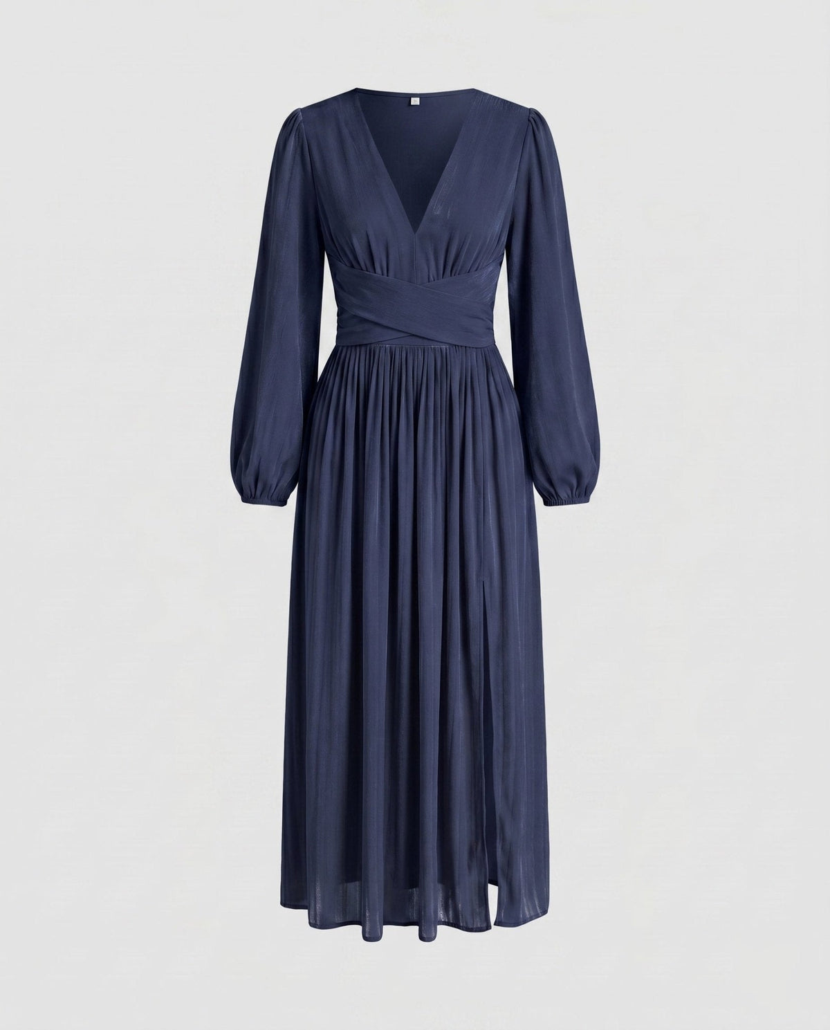 Women's maxi dress with elegant V-neck and casual ruffle hem - Chichicherry