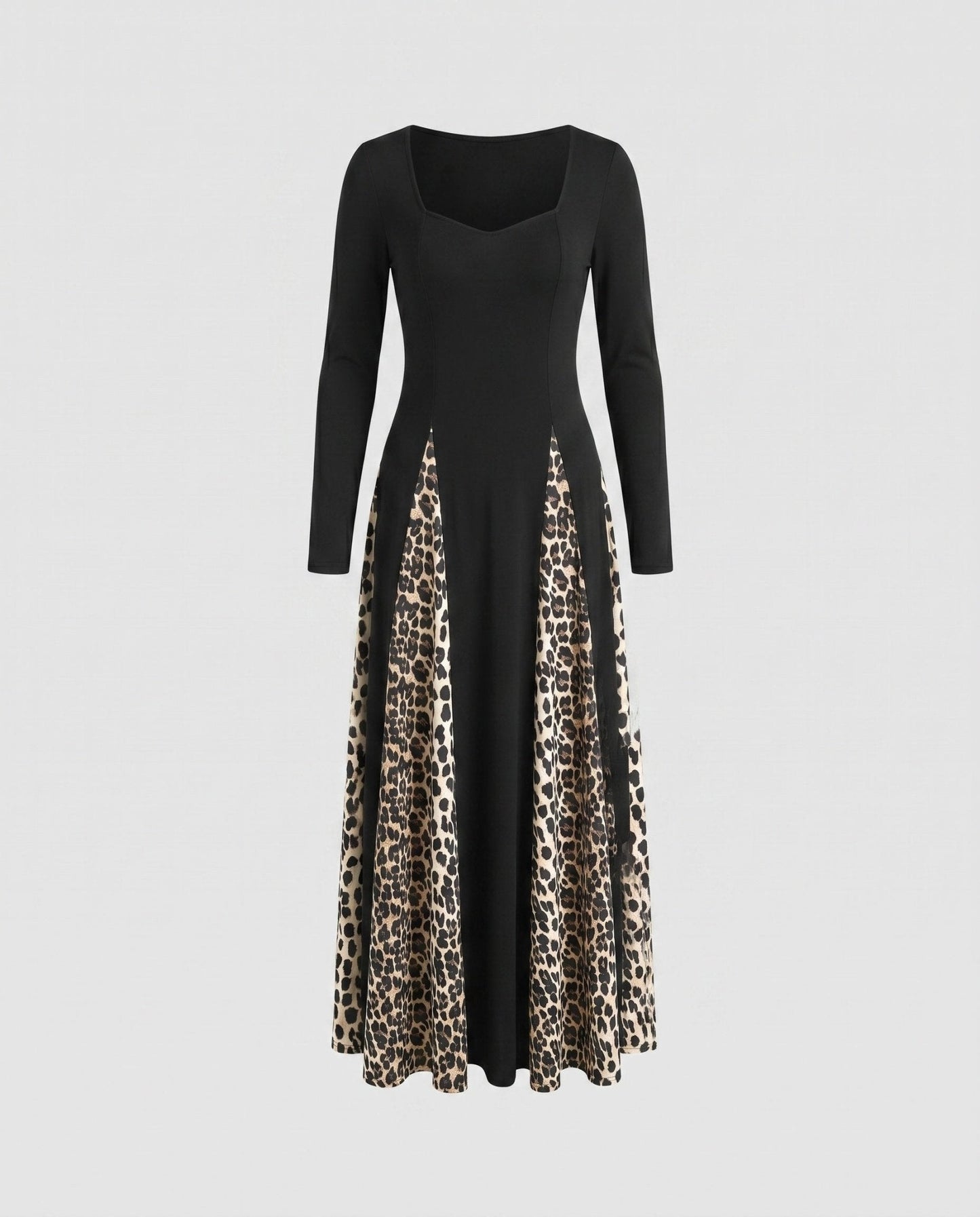 Women's maxi dress with sophisticated cut and eye-catching animal print - Chichicherry