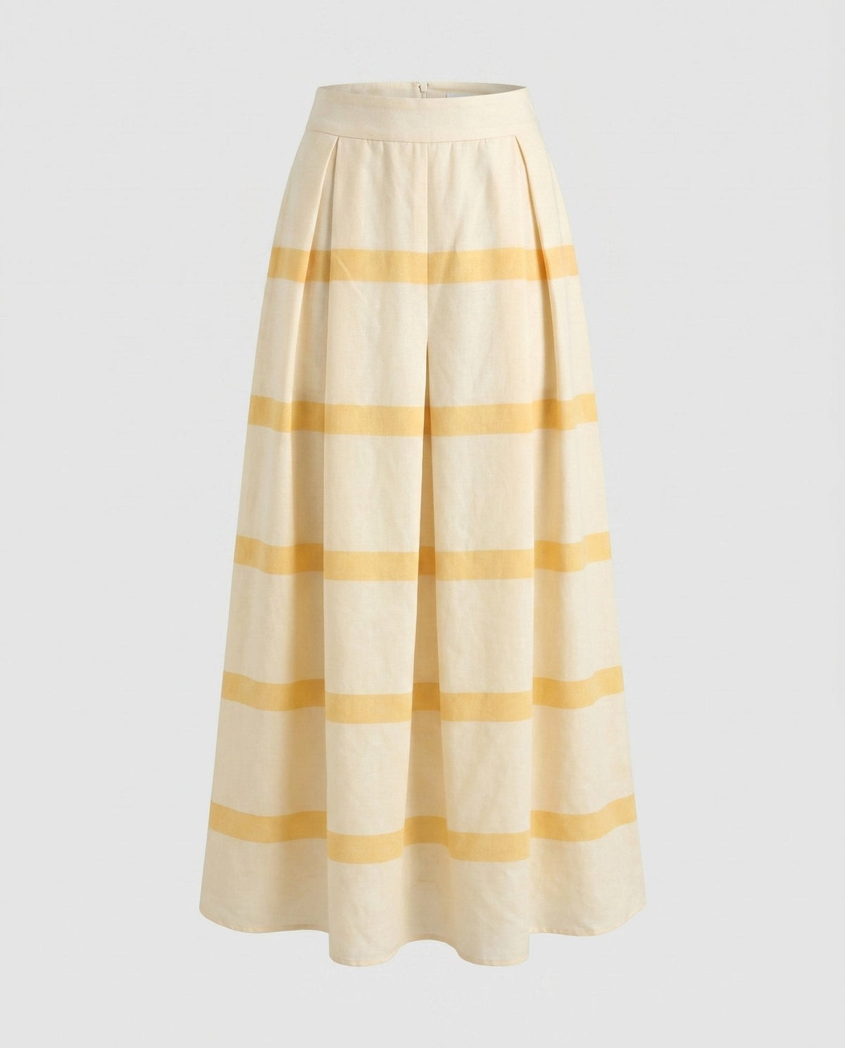 Women's maxi skirt with elegant stripe pattern in fluid design - Chichicherry