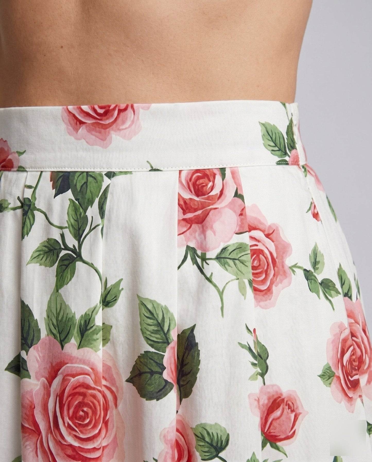 Women’s Maxi Skirt with Floral Design and Flared Cut - Chichicherry