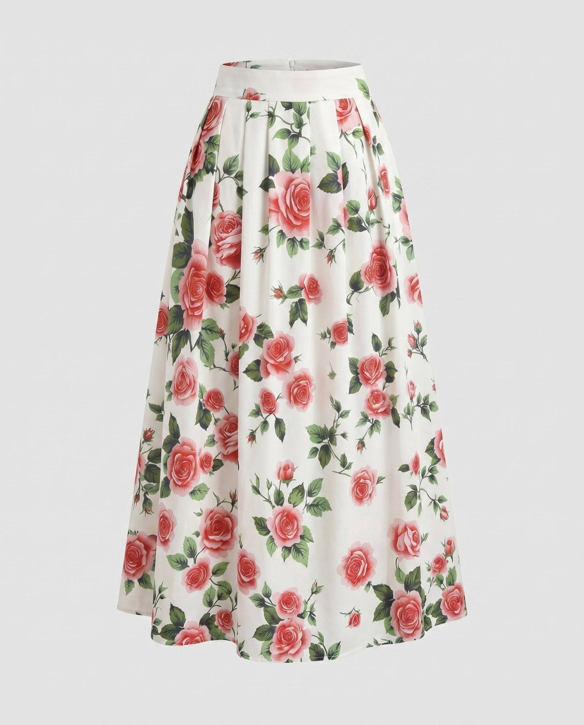 Women’s Maxi Skirt with Floral Design and Flared Cut - Chichicherry