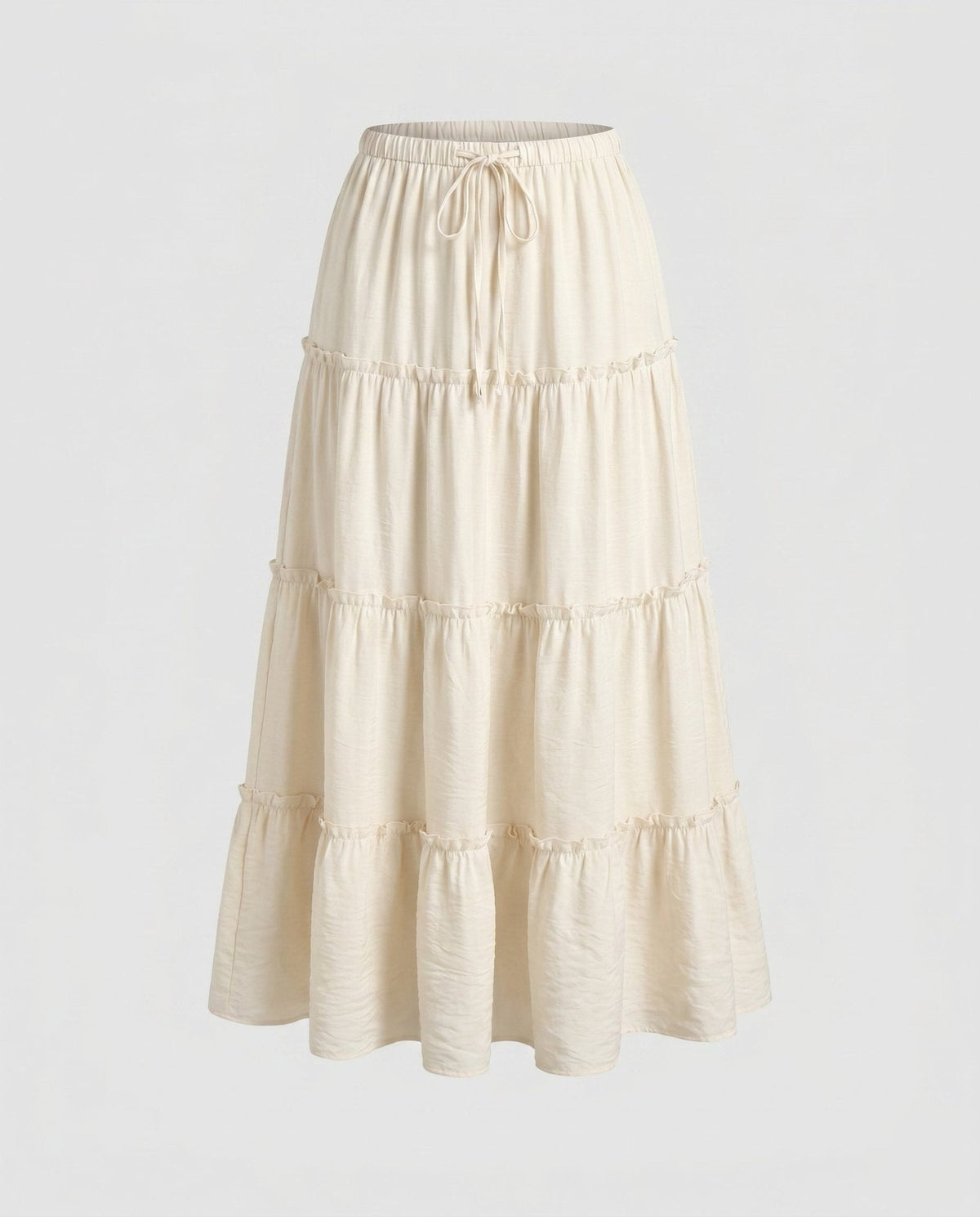 Women’s maxi skirt with lined ruffle and elastic waistband - Chichicherry