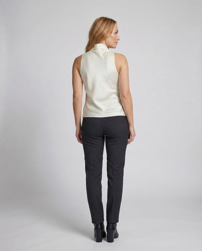 Women's Neck Scarf Top Satin - back view