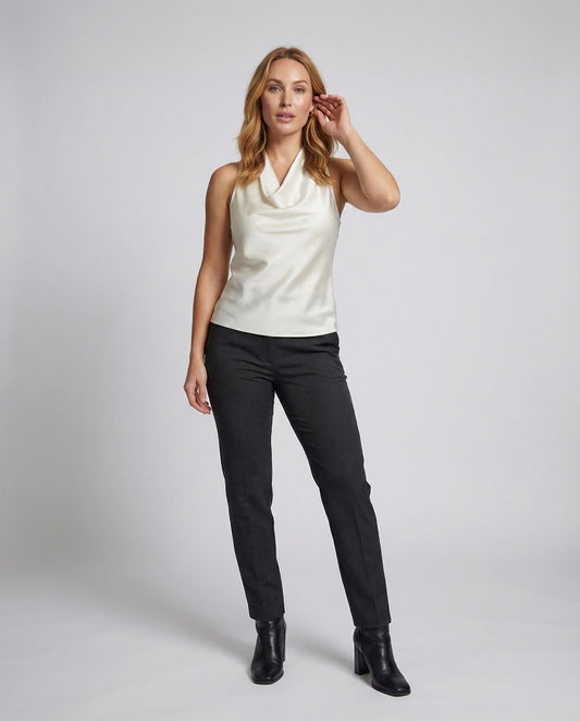Women's Neck Scarf Top Satin - front view