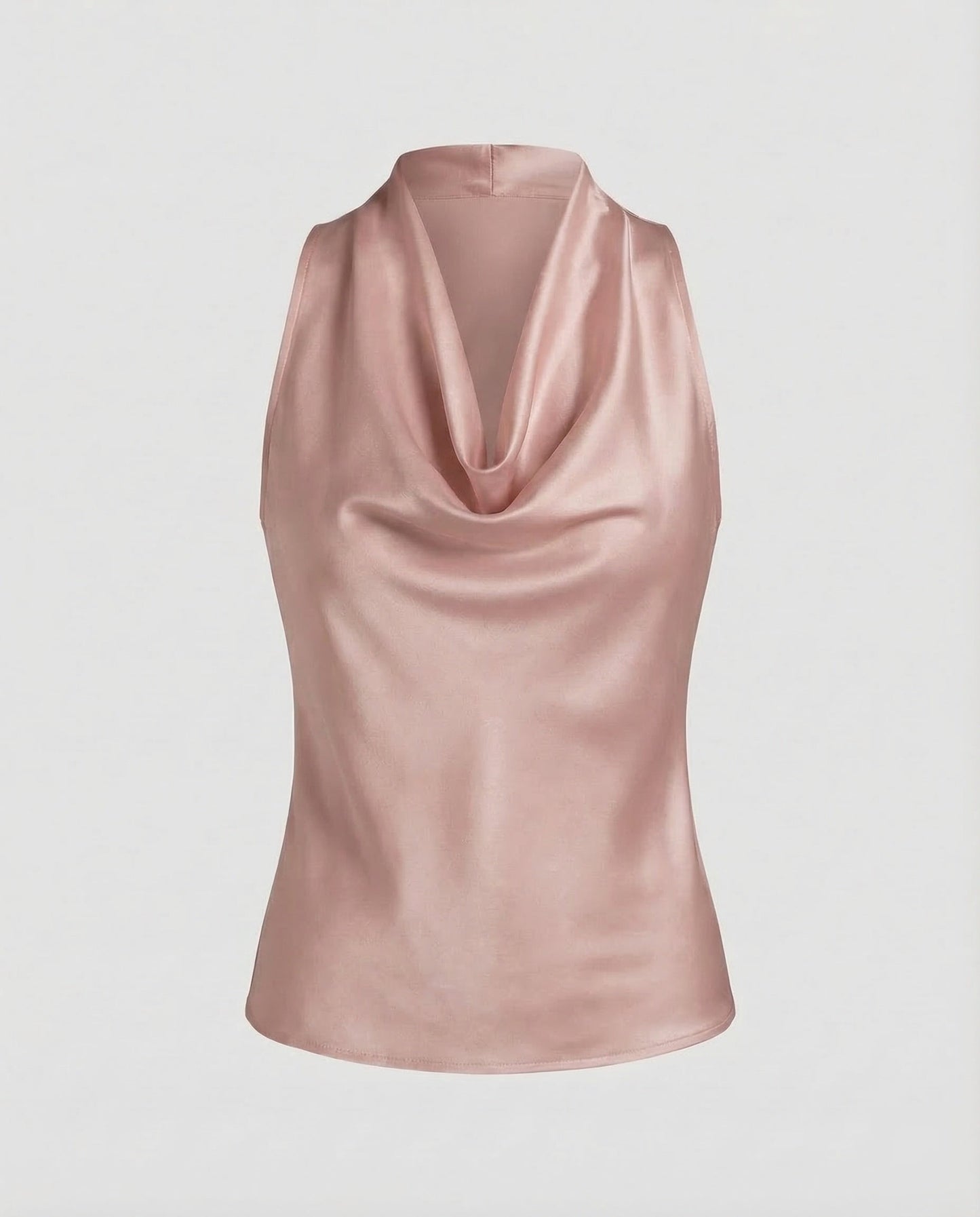 Women's Neck Scarf Top Satin - Pink colorway