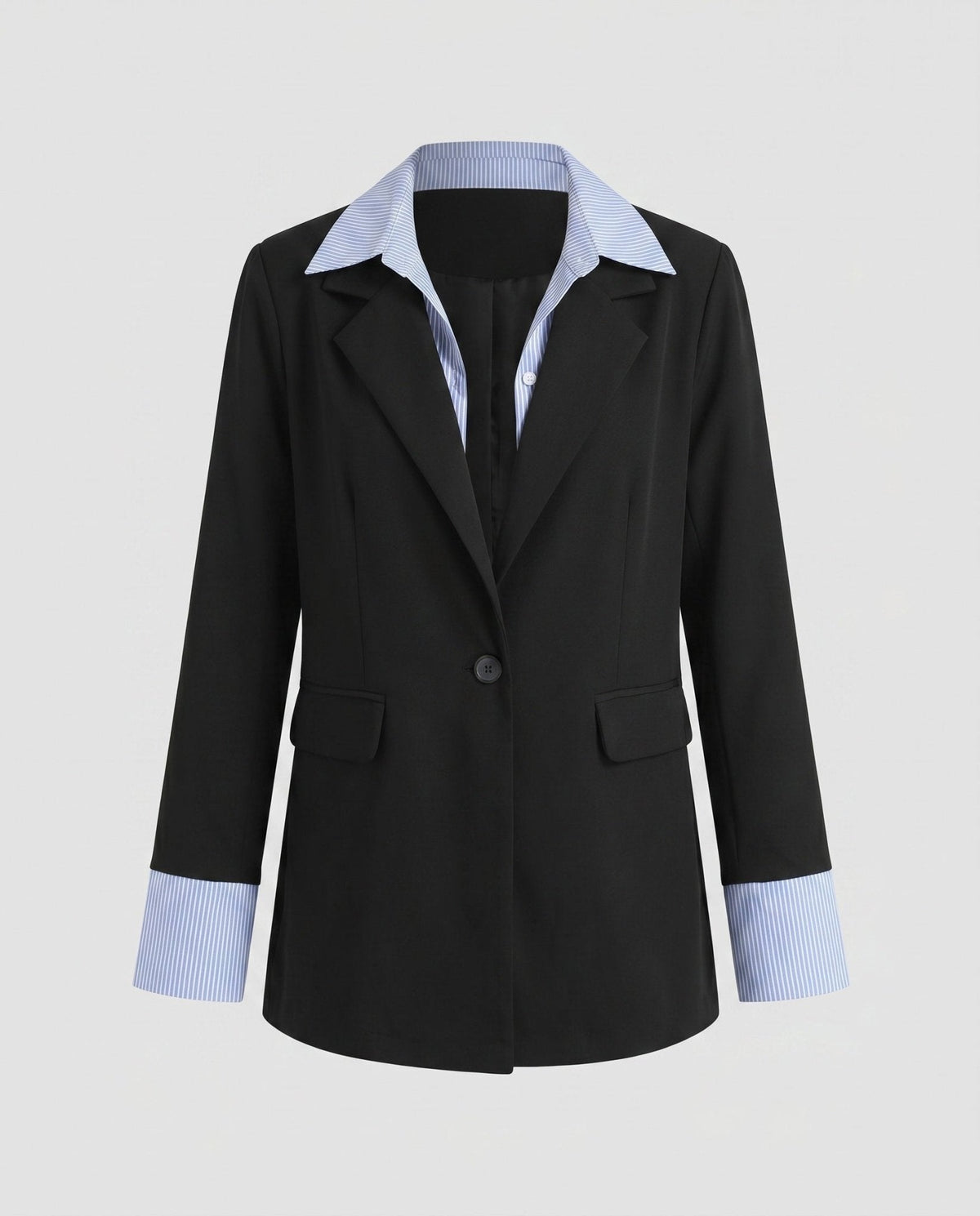 Women's oversized blazer with elegant collar and practical pockets - Chichicherry