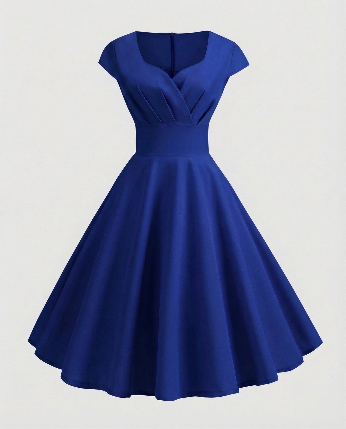 Women's Retro Swing Dress Tailored Corset - Blue colorway