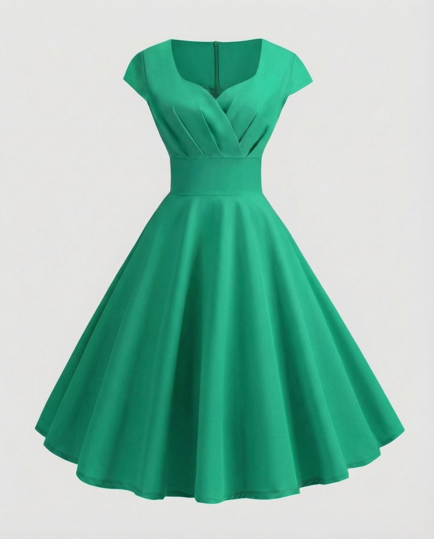 Women's Retro Swing Dress Tailored Corset - Green colorway