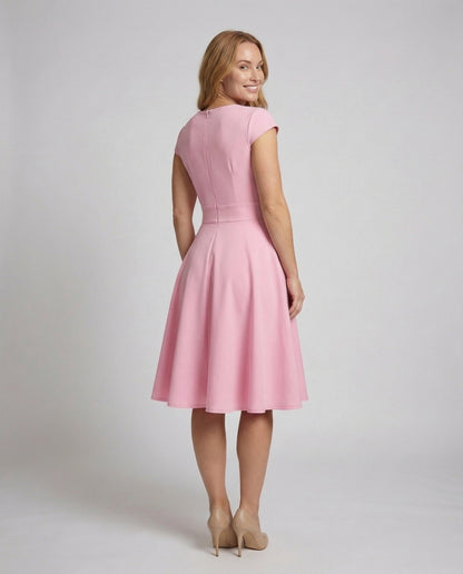 Women's Retro Swing Dress Tailored Corset - back view