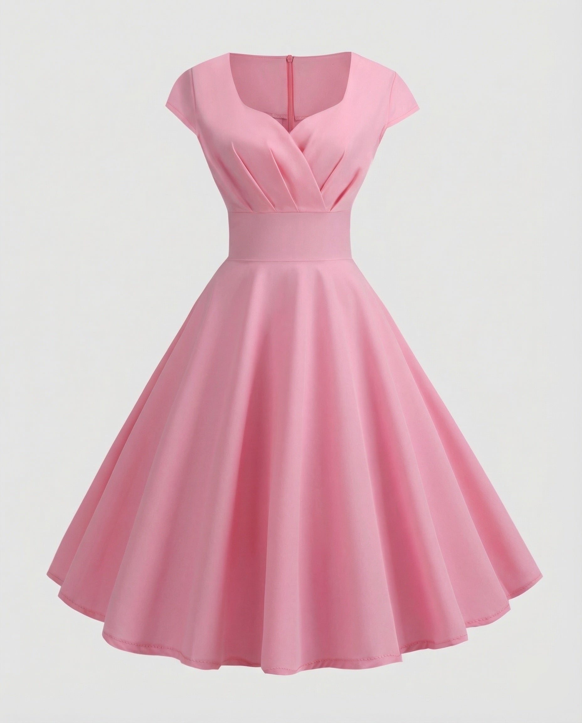 Women's Retro Swing Dress Tailored Corset - Pink colorway
