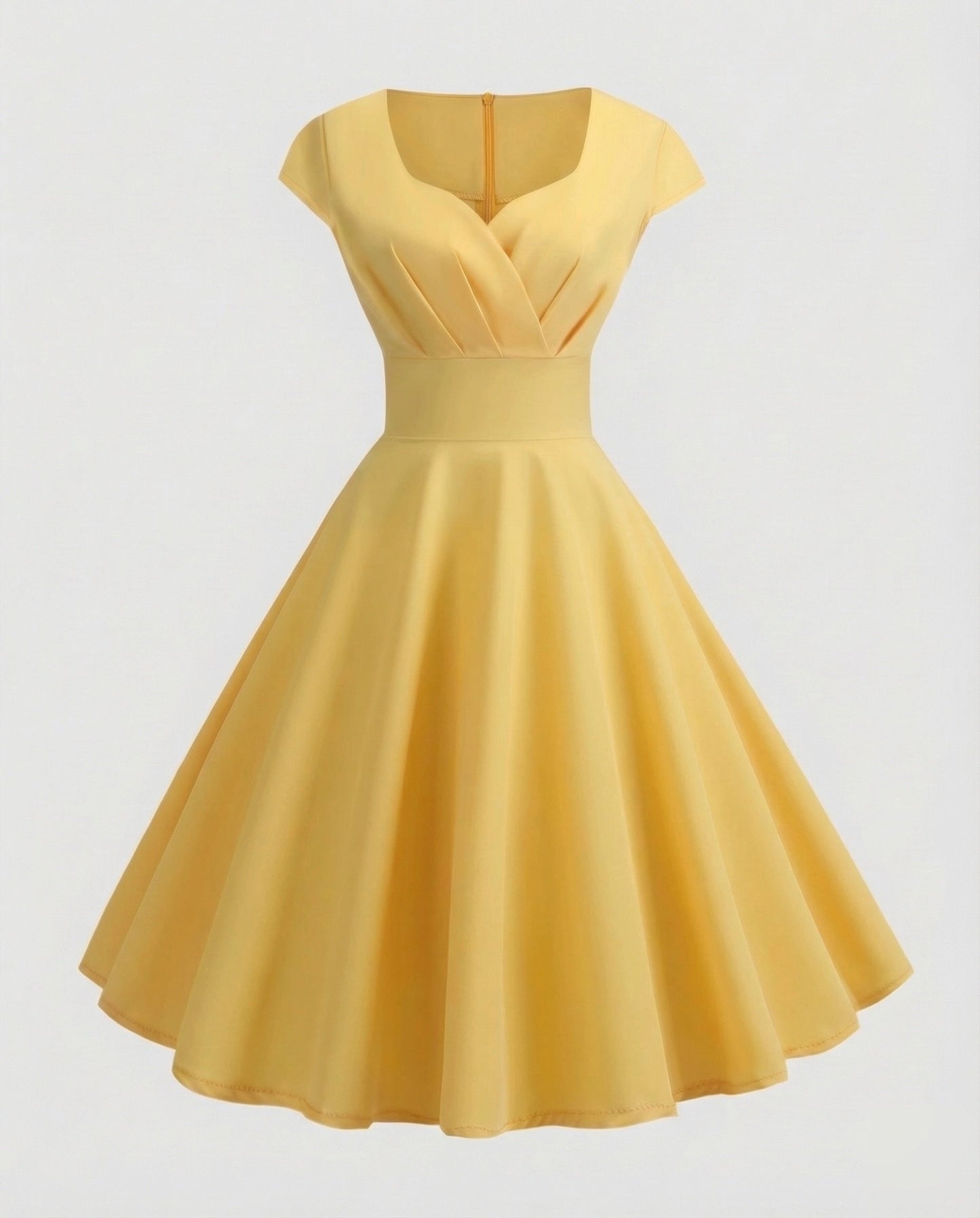 Women's Retro Swing Dress Tailored Corset - Yellow colorway