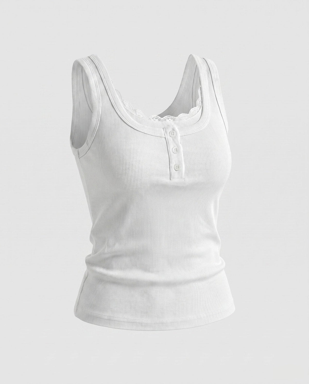 Women's sleeveless top with delicate lace trim by - Chichicherry