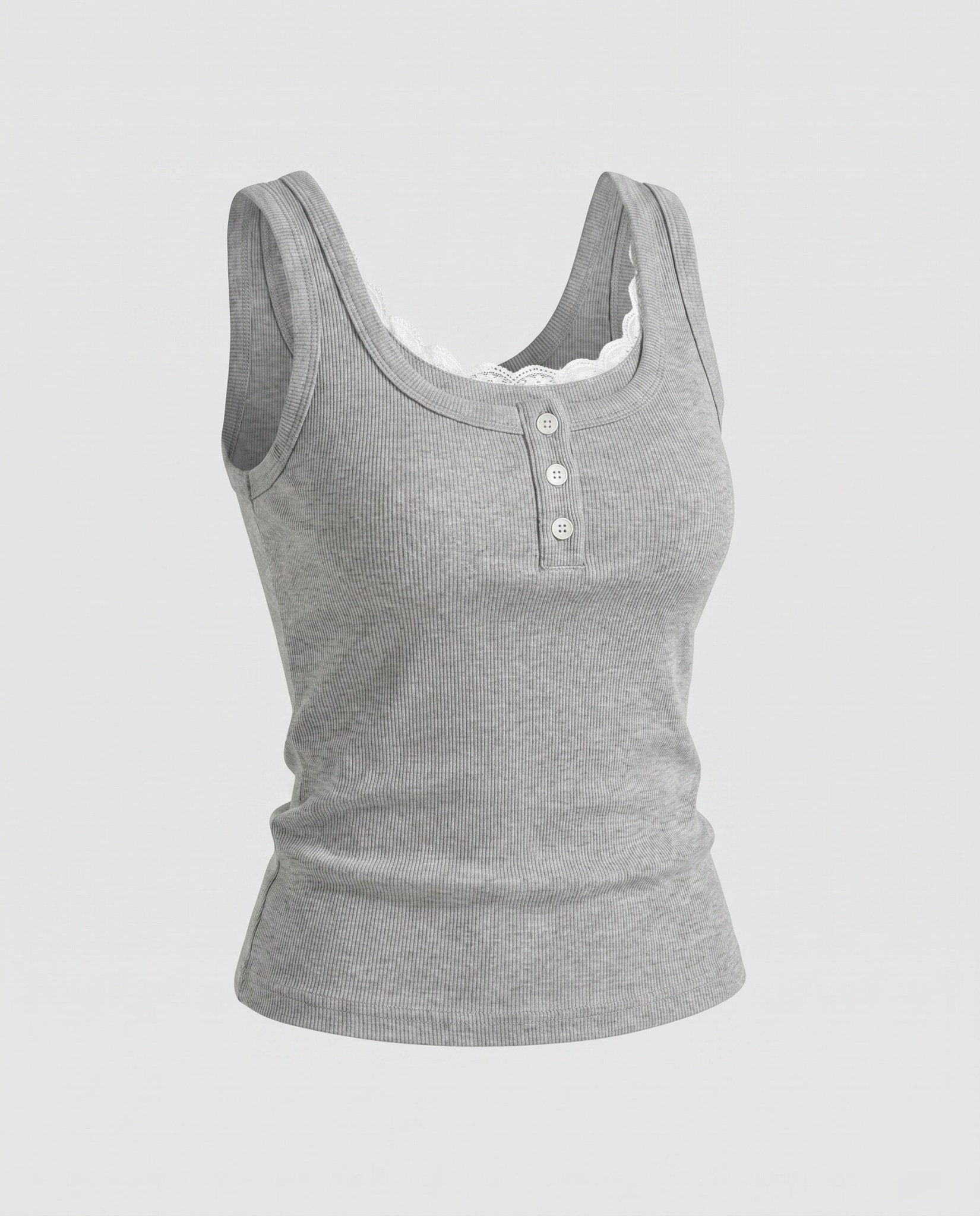 Women's sleeveless top with delicate lace trim by - Chichicherry